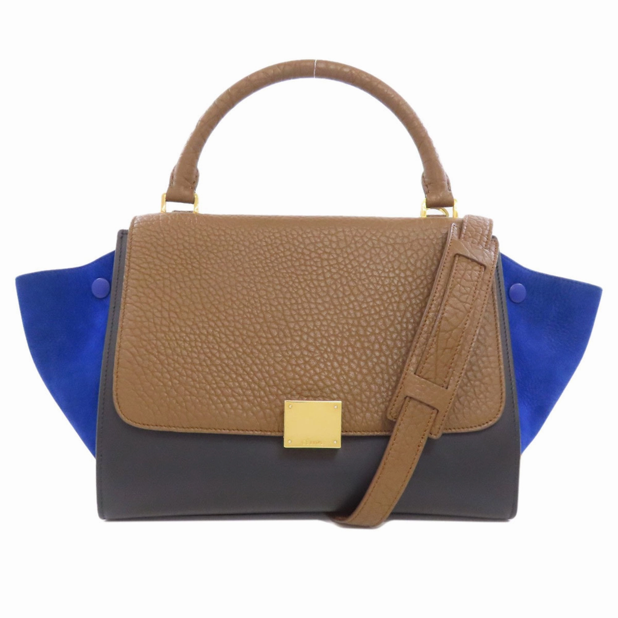 Celine Trapeze blue Leather Handbag (Pre-Owned)
