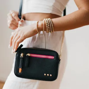 Chain Crossbody Bag In Black