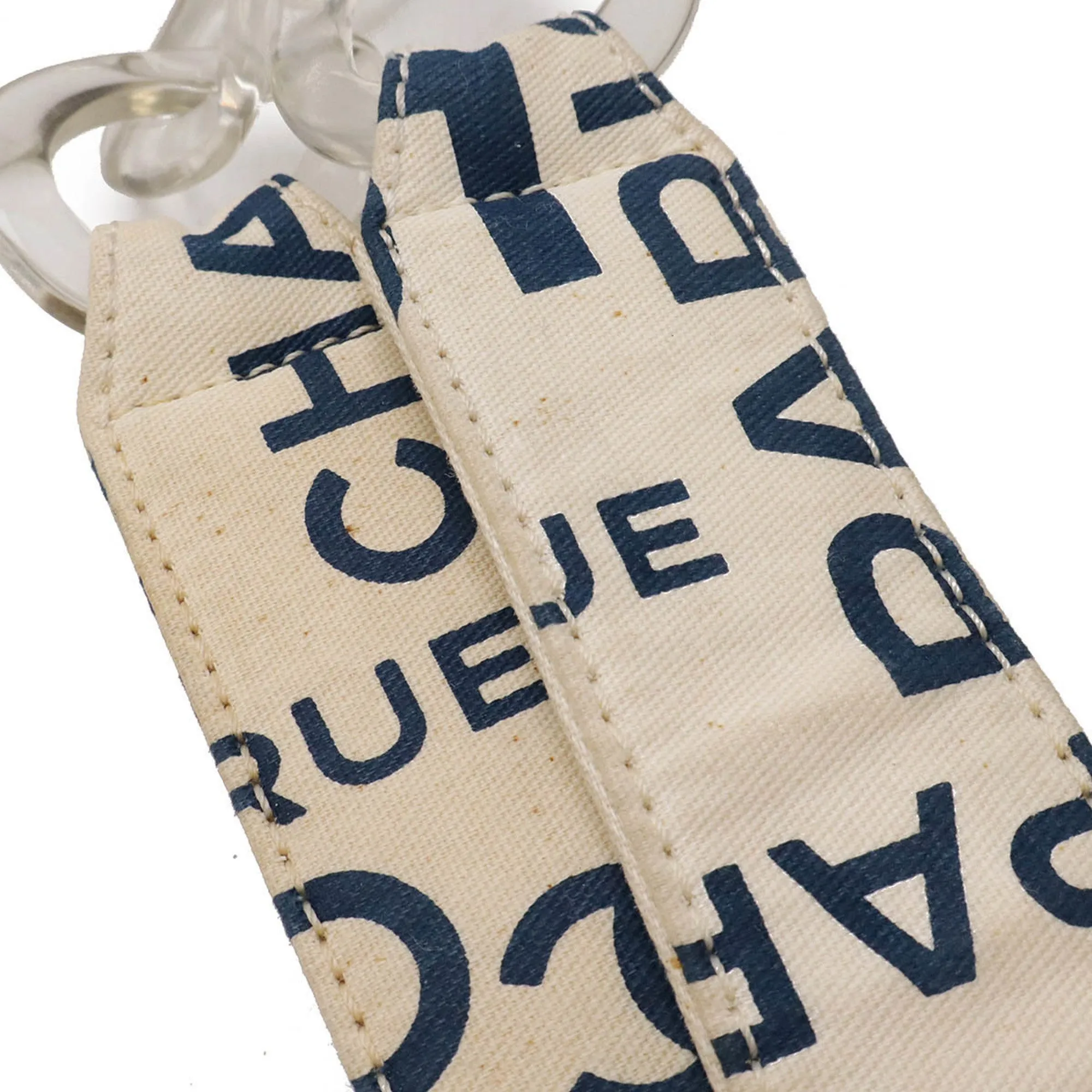 Chanel blue ivory Canvas Plastic Tote Bag (Pre-Owned)