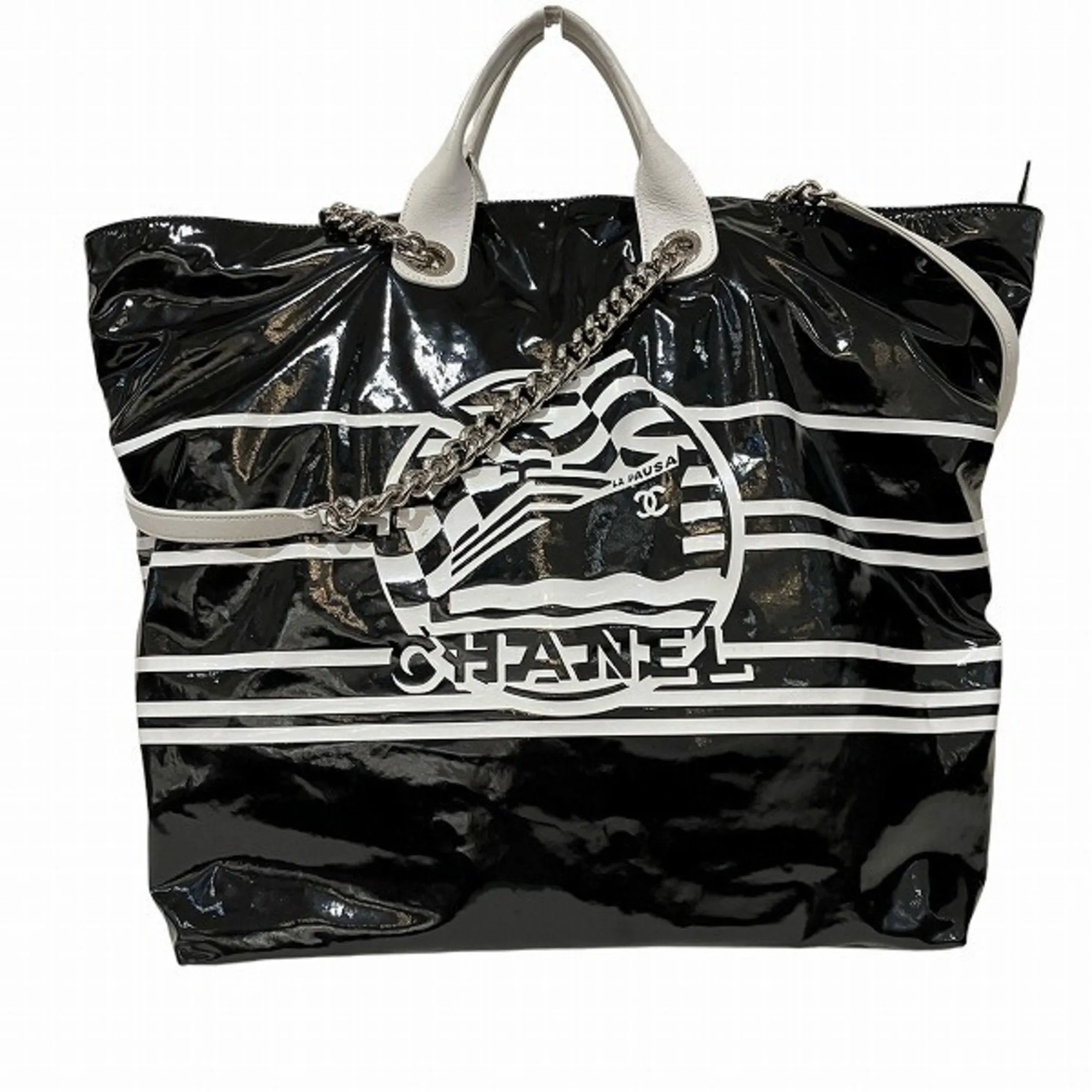 Chanel Cabas Patent Leather Tote Bag (Pre-Owned)
