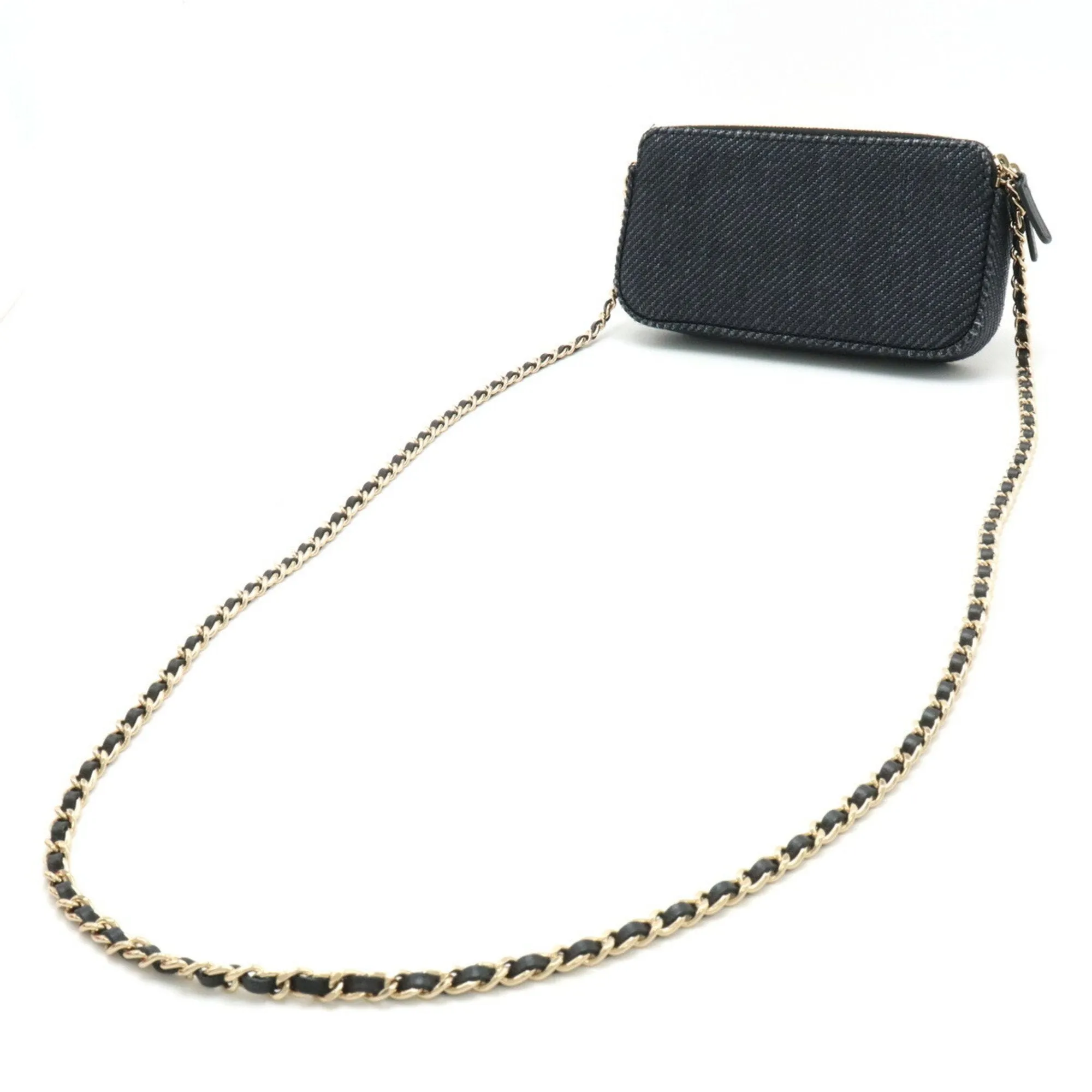 Chanel Canvas Clutch Bag Shoulder Bag (Pre-Owned)