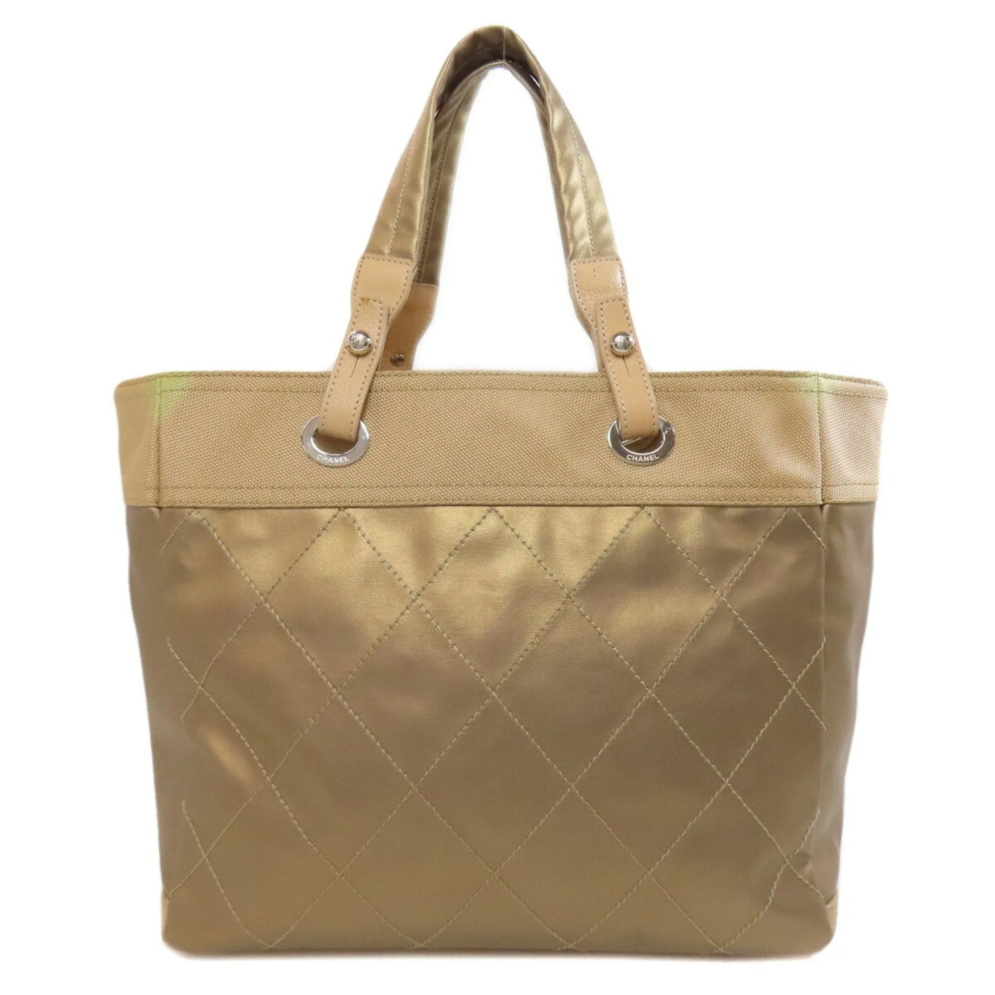 Chanel Canvas Leather Tote Bag (Pre-Owned)