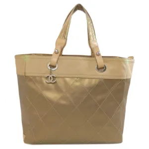Chanel Canvas Leather Tote Bag (Pre-Owned)