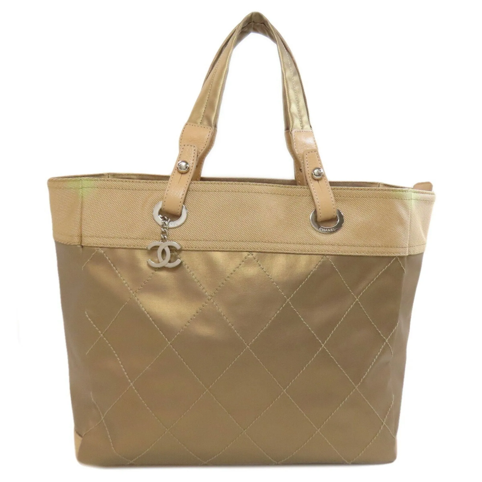 Chanel Canvas Leather Tote Bag (Pre-Owned)