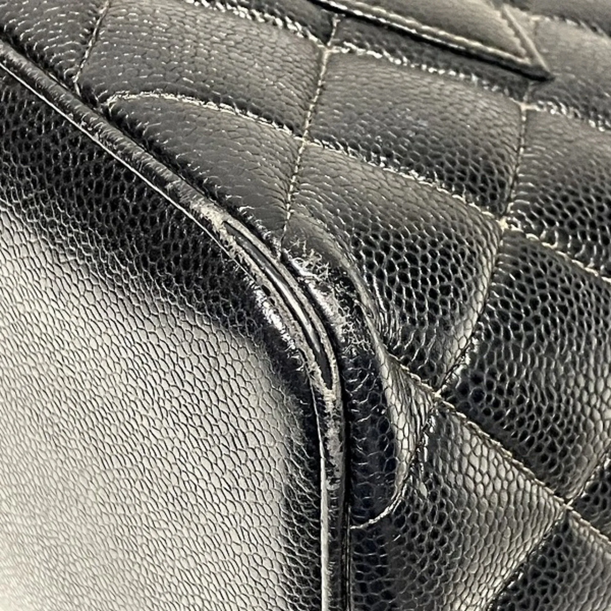 Chanel Grained Calfskin Handbag Tote Bag (Pre-Owned)