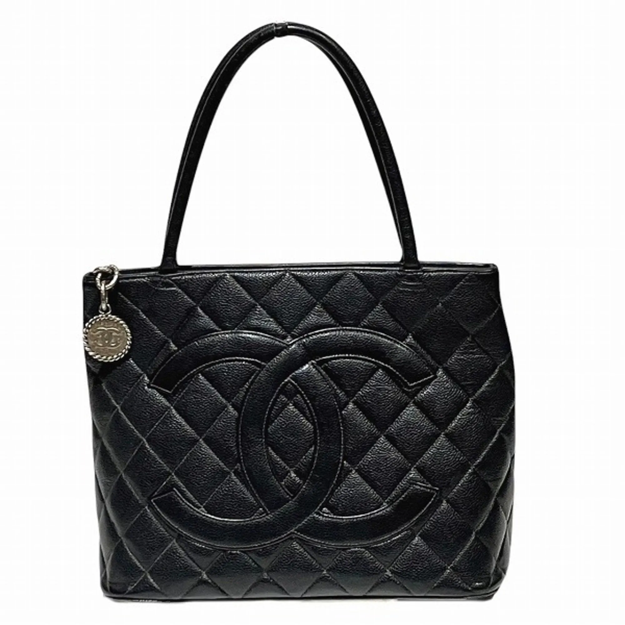 Chanel Grained Calfskin Handbag Tote Bag (Pre-Owned)