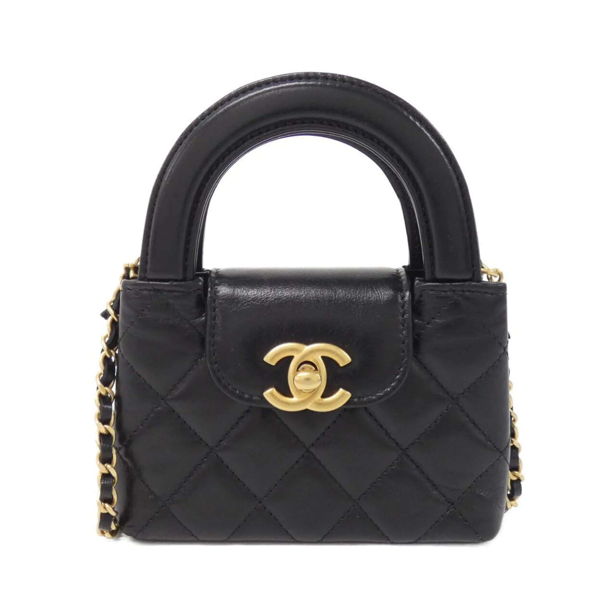Chanel Leather Clutch Bag Shoulder Bag (Pre-Owned)