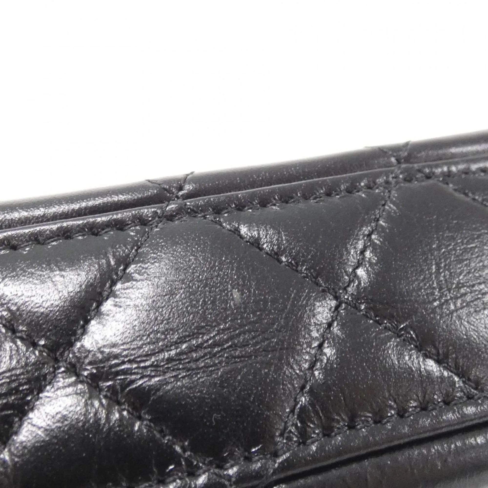 Chanel Leather Clutch Bag Shoulder Bag (Pre-Owned)