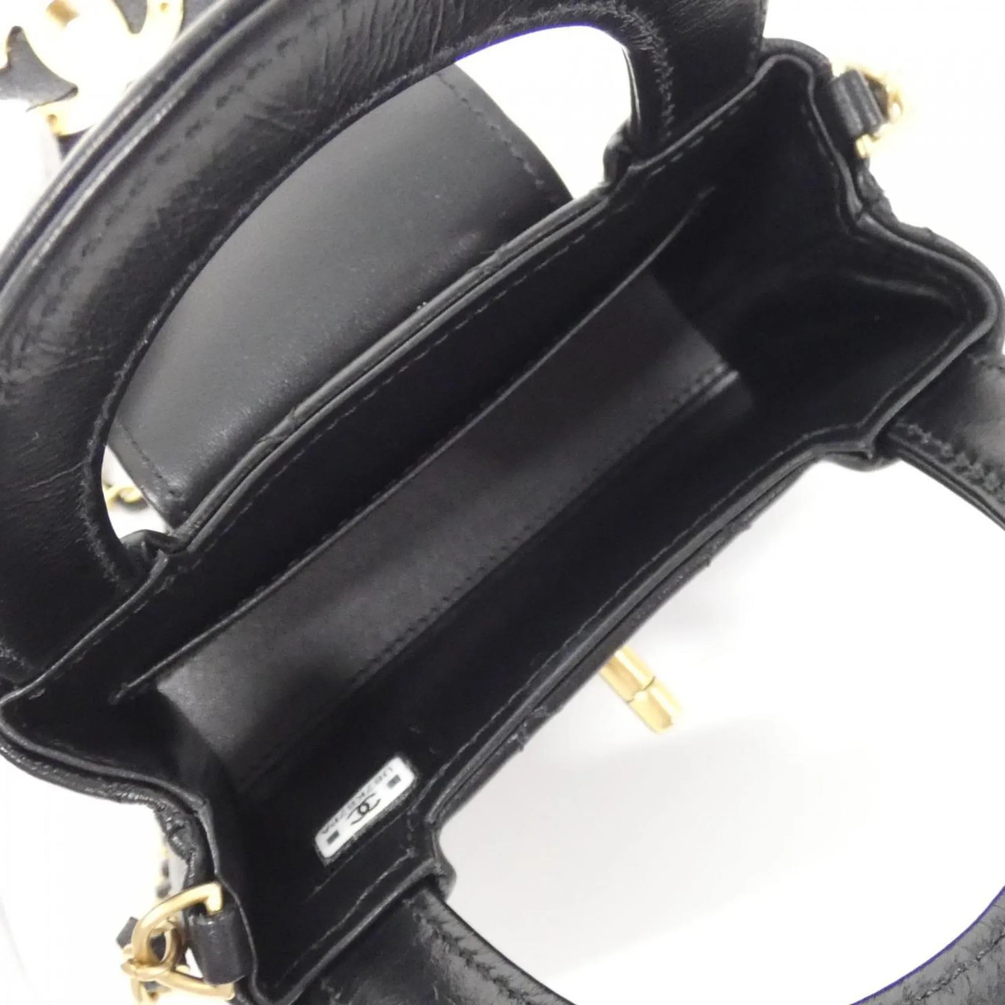 Chanel Leather Clutch Bag Shoulder Bag (Pre-Owned)