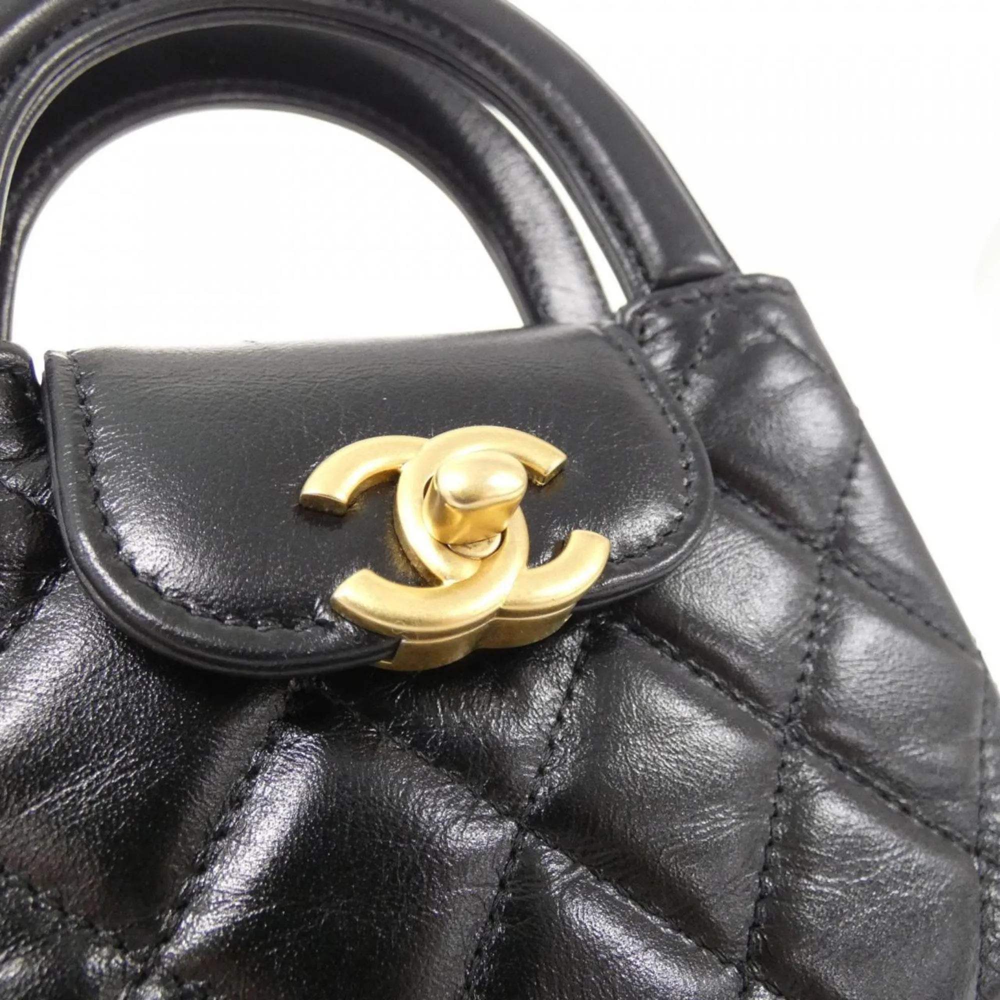 Chanel Leather Clutch Bag Shoulder Bag (Pre-Owned)