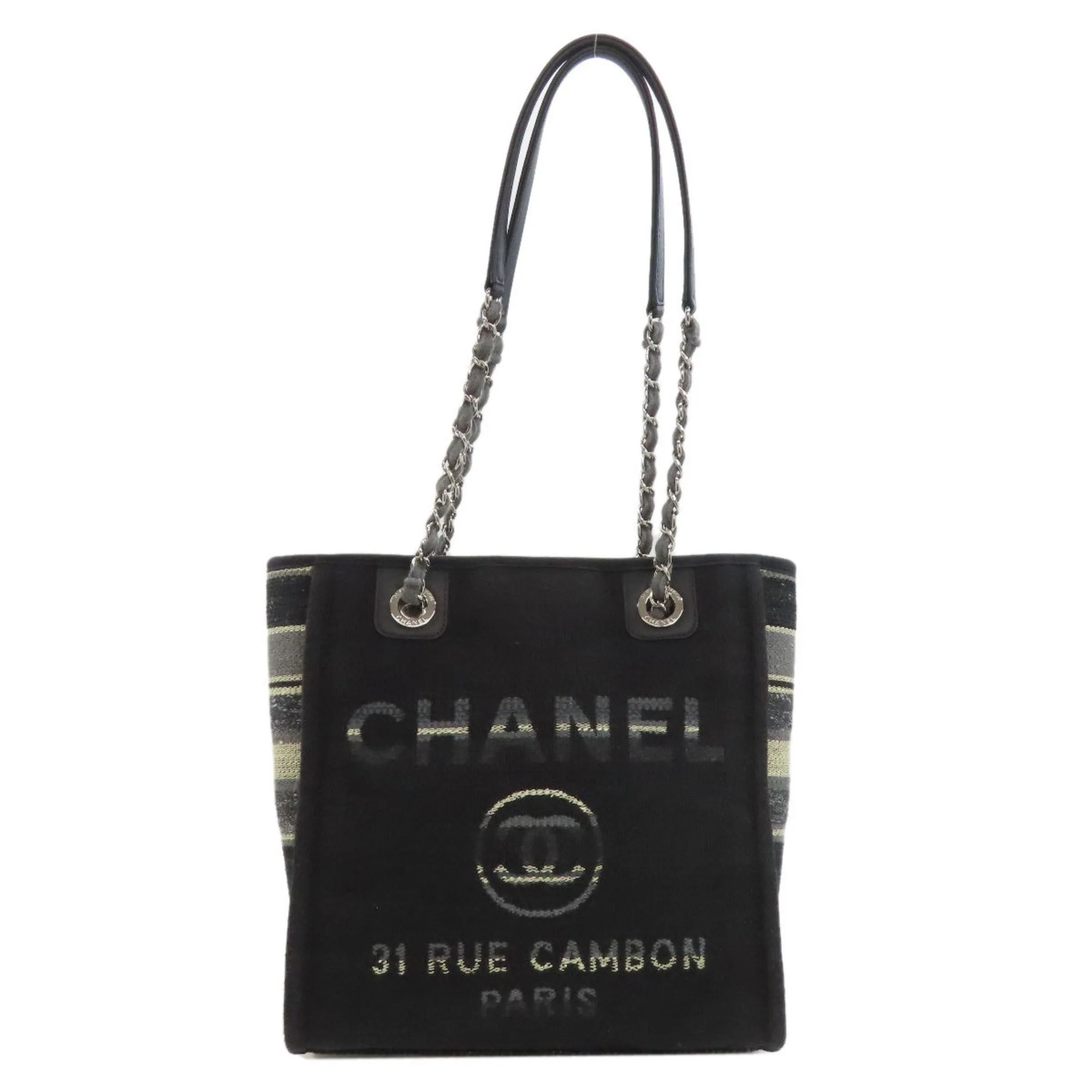 Chanel Navy Canvas Tote Bag (Pre-Owned)