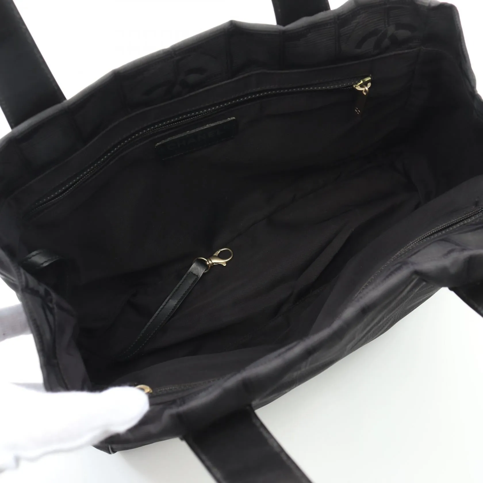 Chanel New Travel Line PM Tote Bag Nylon Canvas