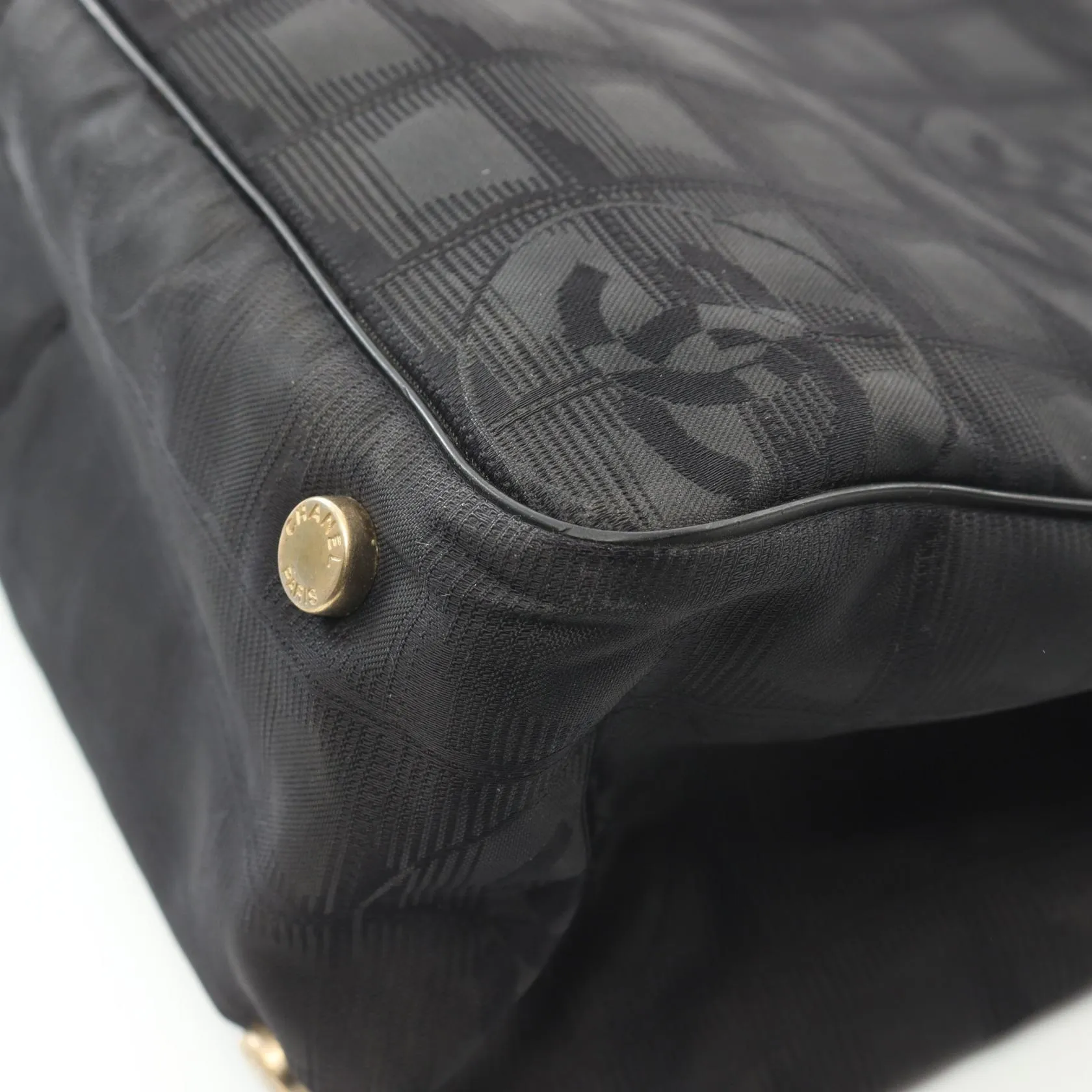 Chanel New Travel Line PM Tote Bag Nylon Canvas