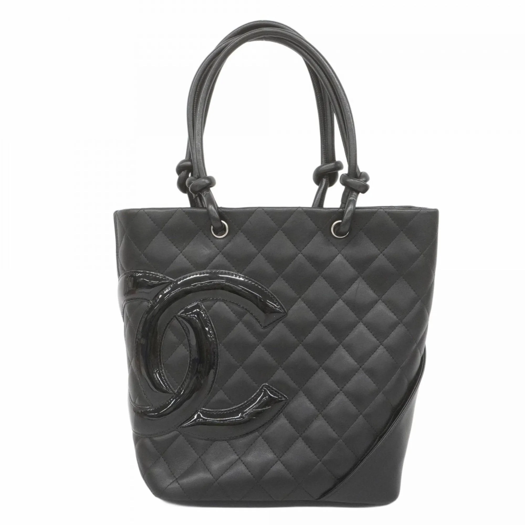 Chanel Patent Leather Leather Tote Bag (Pre-Owned)