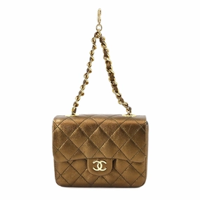 Chanel gold Leather Pouch (Pre-Owned)