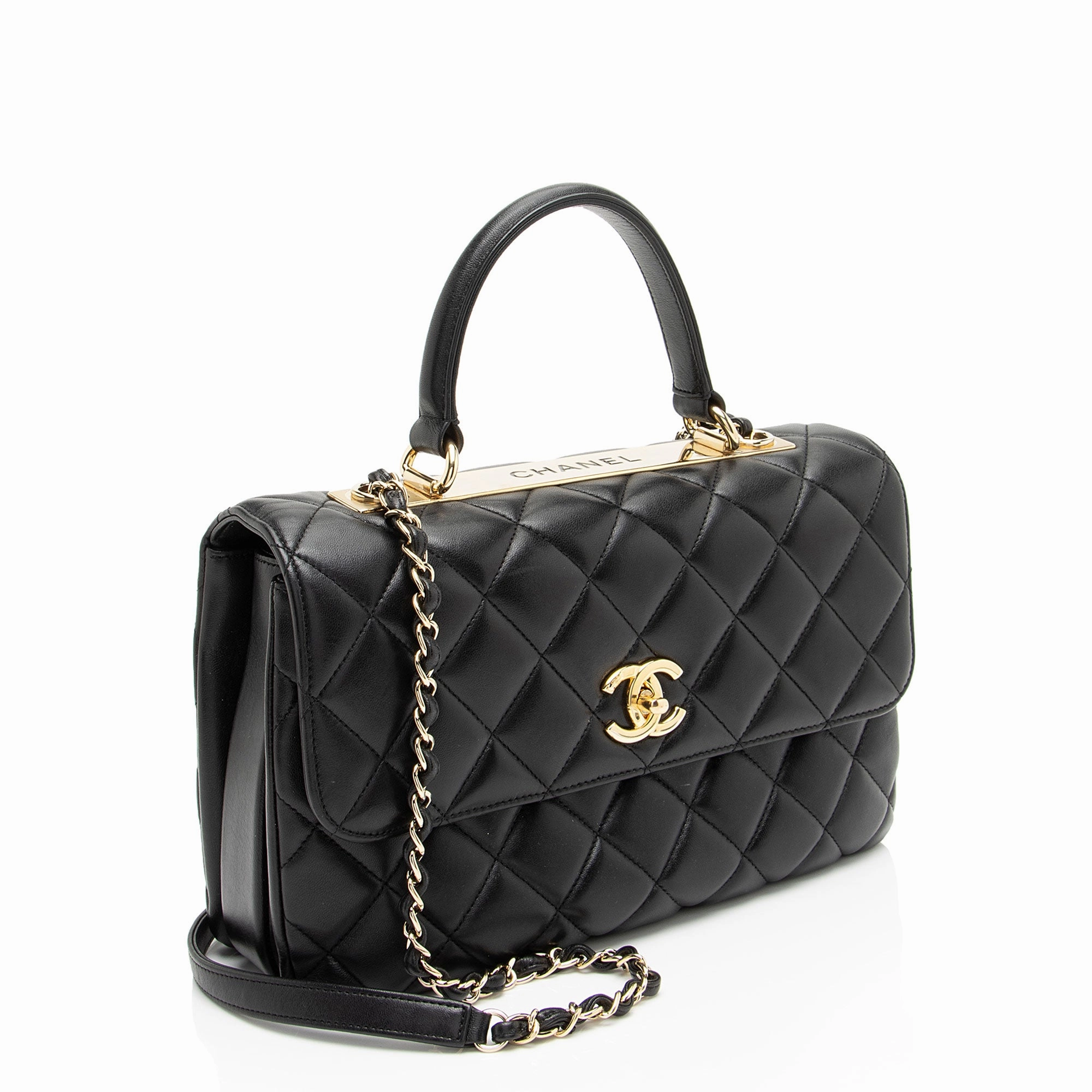 Chanel Lambskin Trendy CC Medium Top Handle