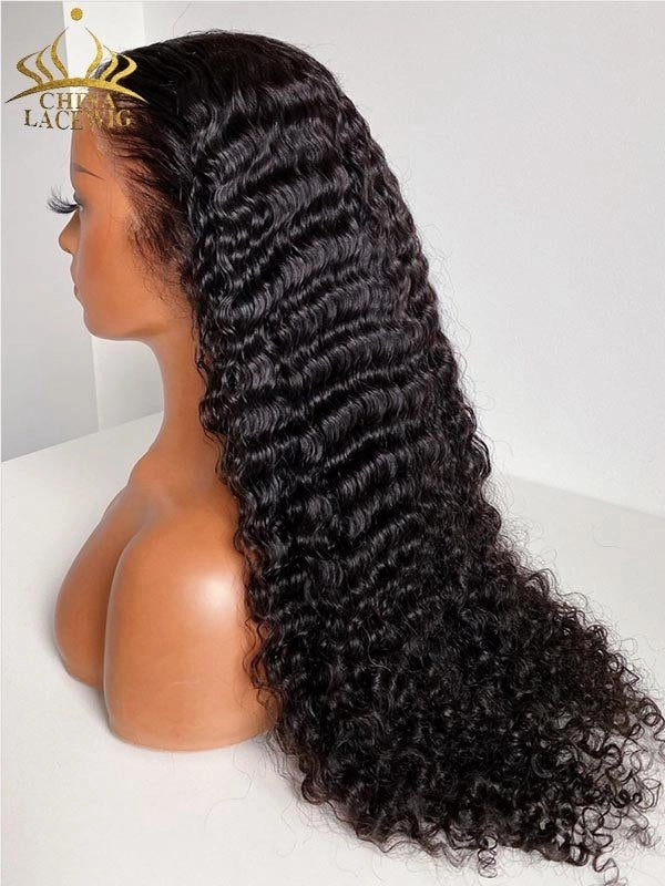 Chinalacewig HD Lace  Curly 13X4 Lace Front Wigs With Pre-plucked Natural Hairline CF292