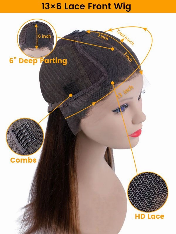 Chinalacewig Undetectable HD Lace Highlight Color Curly 13x6 Lace Front  Wigs CF313