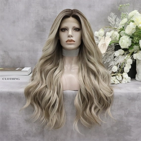 Chloe Imstyle ash brown with highlight darkroot T-part lace front wig