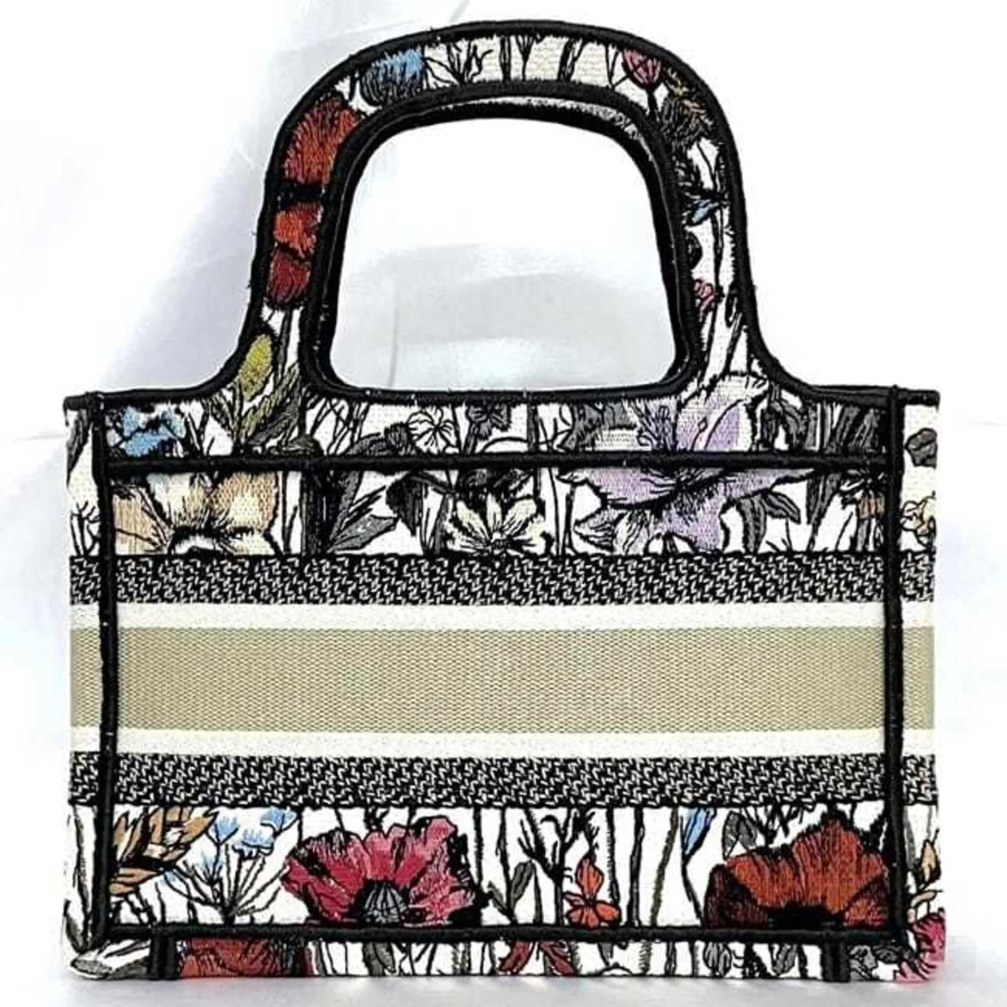 Christian Dior Jacquard Handbag Tote Bag (Pre-Owned)