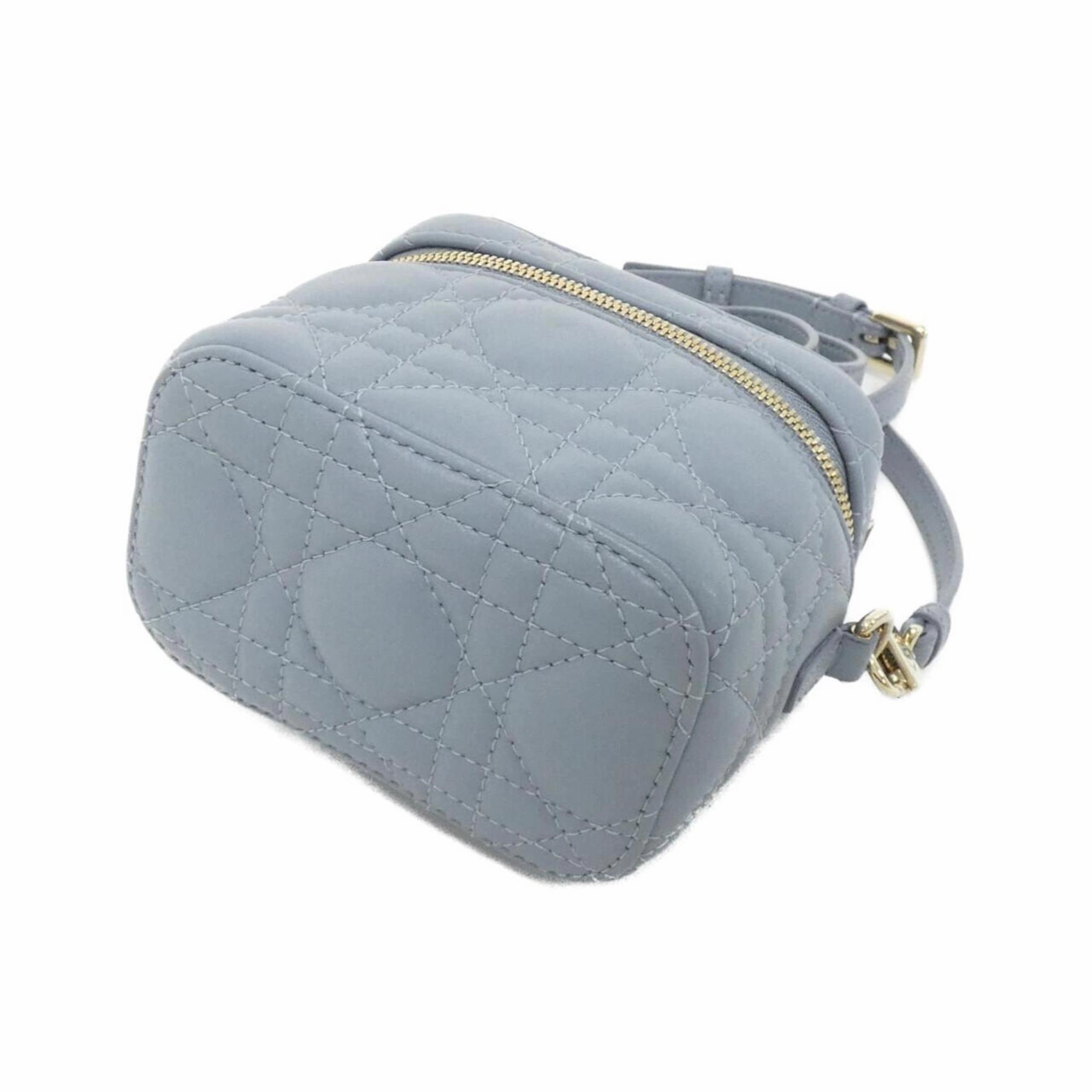 Christian Dior Leather Handbag Vanity Bag (Pre-Owned)