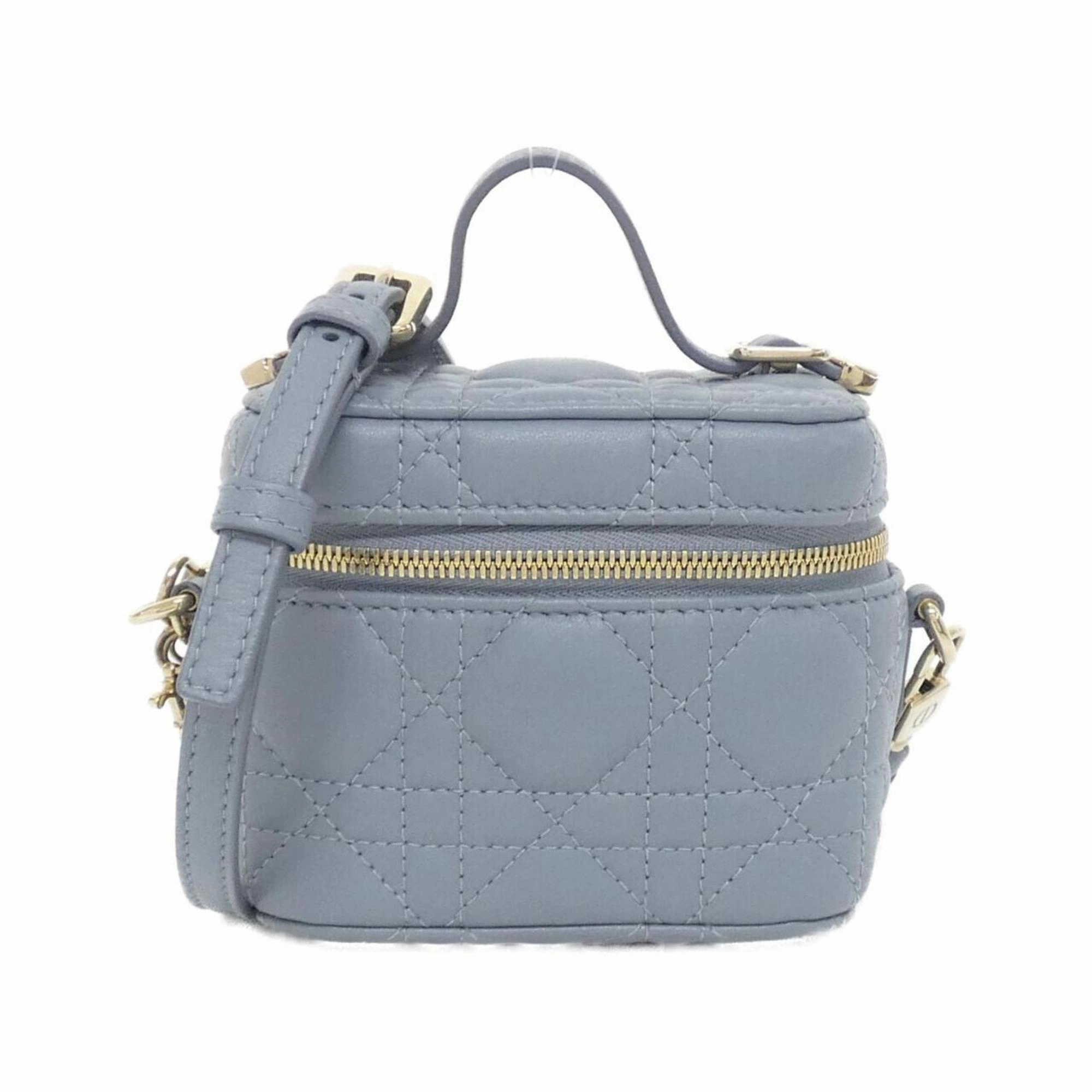 Christian Dior Leather Handbag Vanity Bag (Pre-Owned)