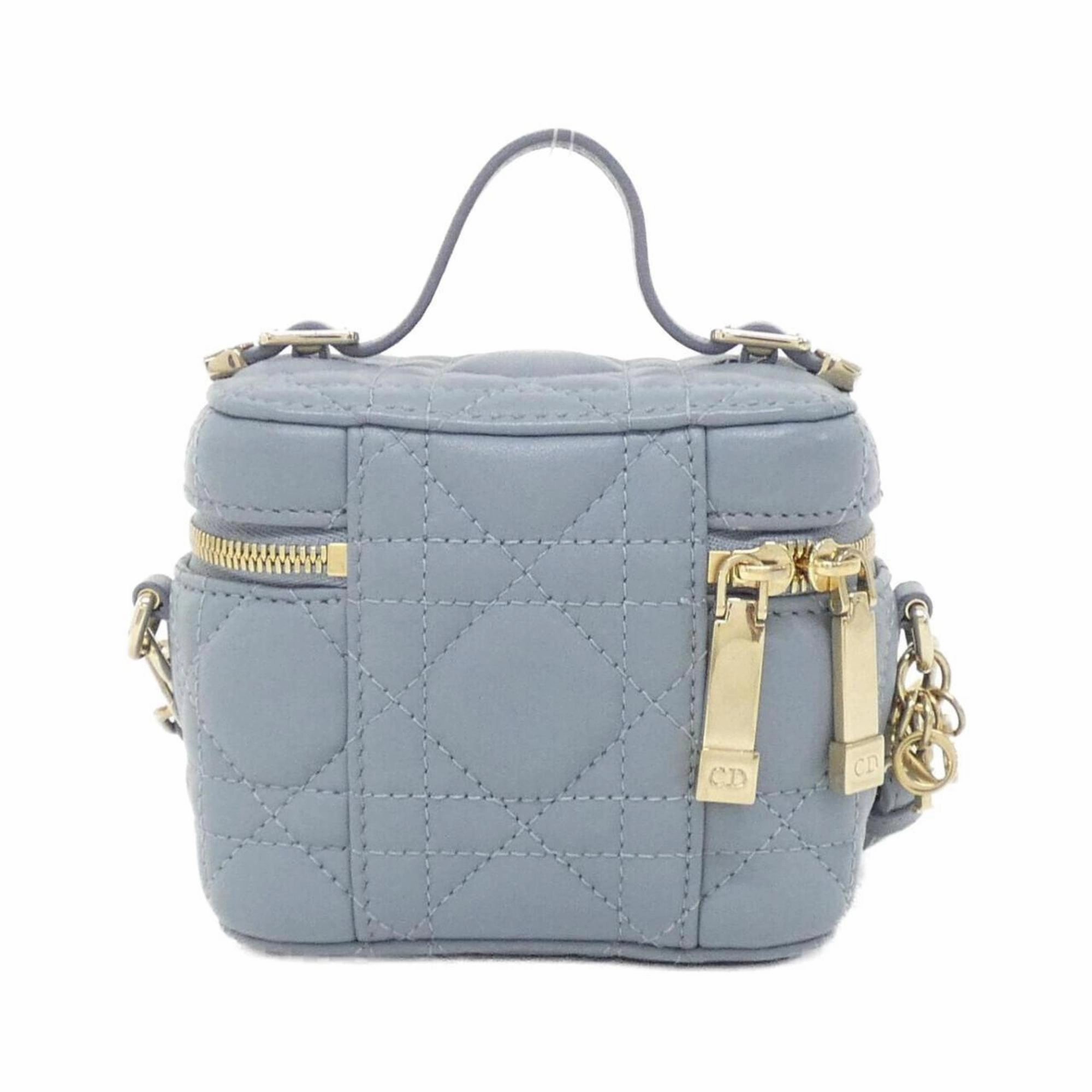 Christian Dior Leather Handbag Vanity Bag (Pre-Owned)