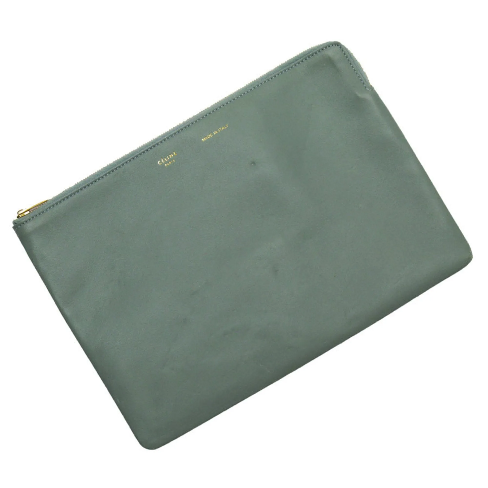 Cline Solo Leather Clutch Bag (Pre-Owned)