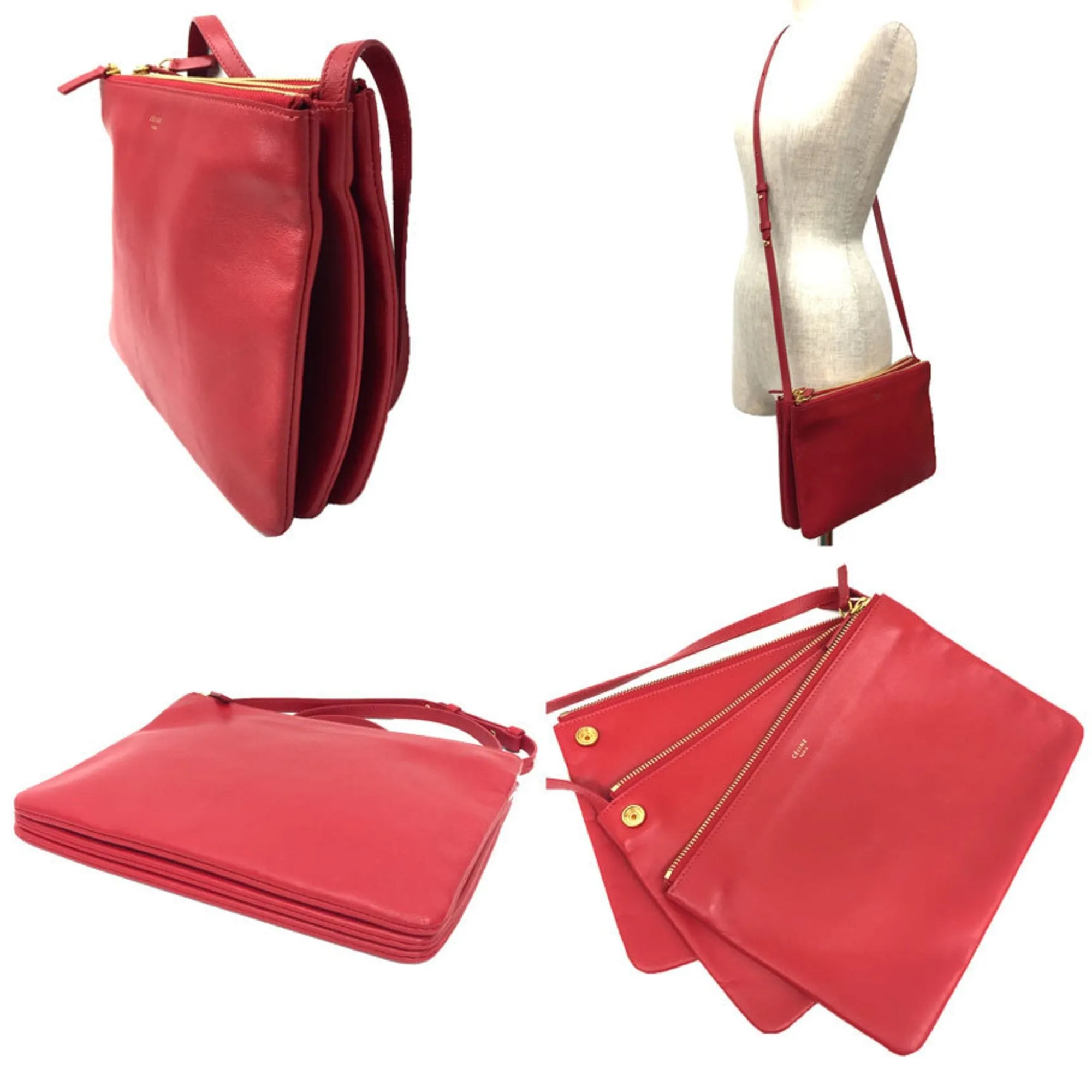 Cline Trio Leather Clutch Bag (Pre-Owned)