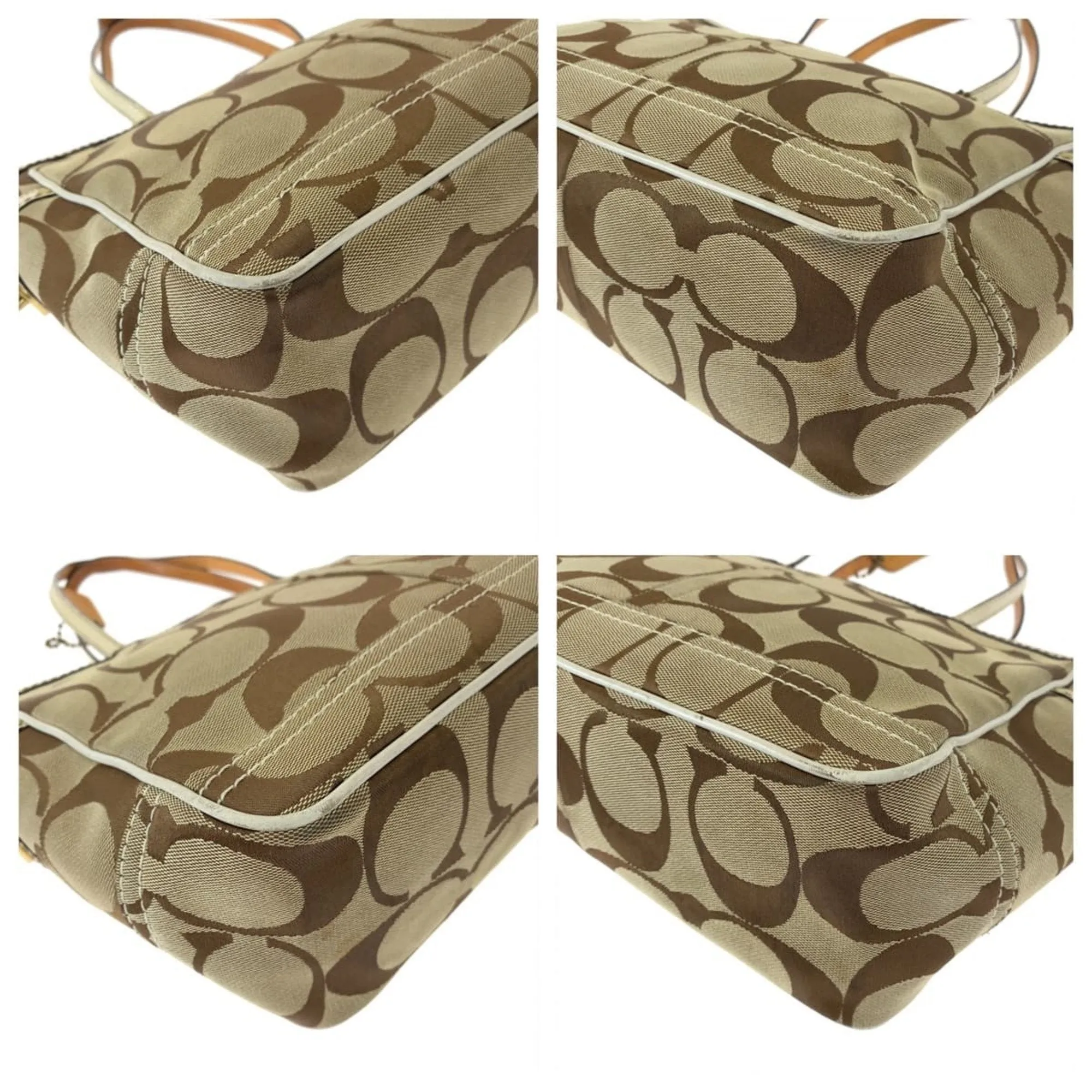Coach Canvas Handbag Tote Bag (Pre-Owned)