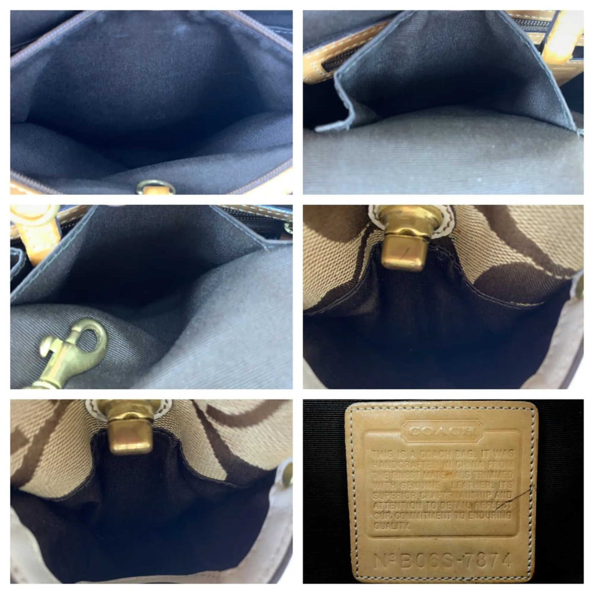 Coach Canvas Handbag Tote Bag (Pre-Owned)