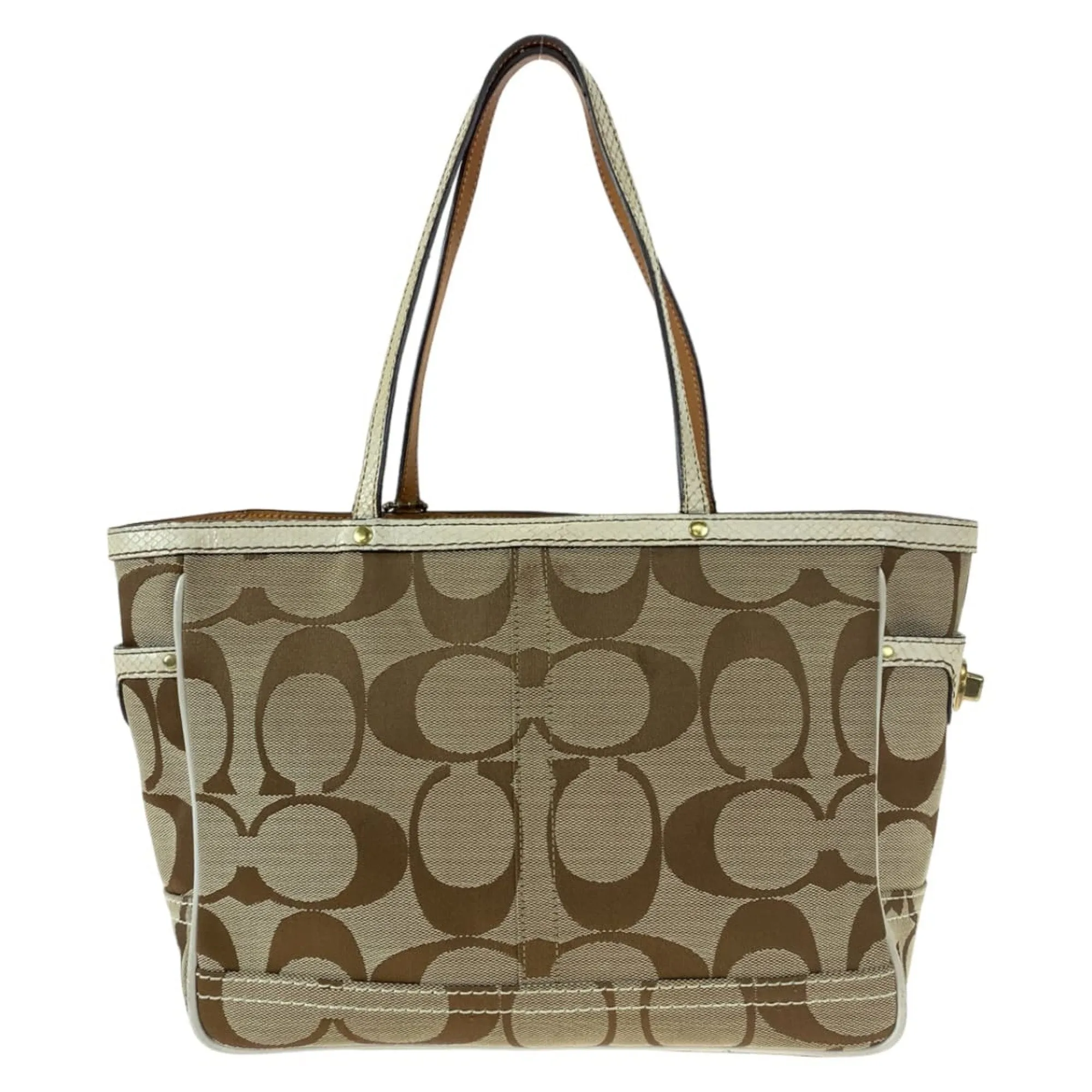 Coach Canvas Handbag Tote Bag (Pre-Owned)