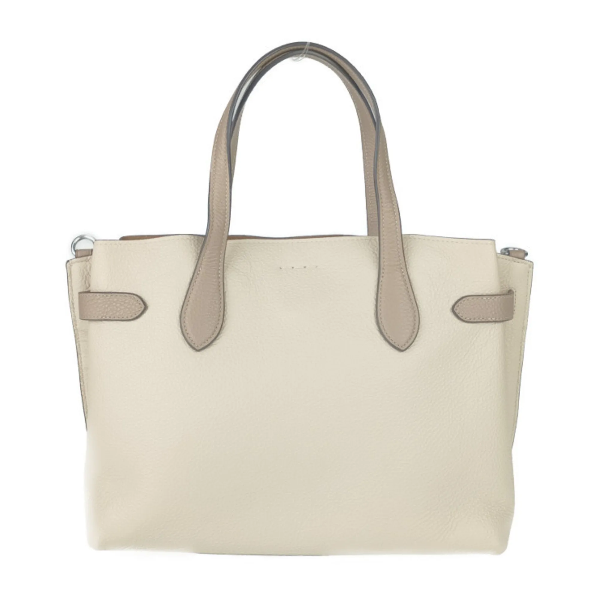Coach ivory Leather Handbag Shoulder Bag Tote Bag (Pre-Owned)