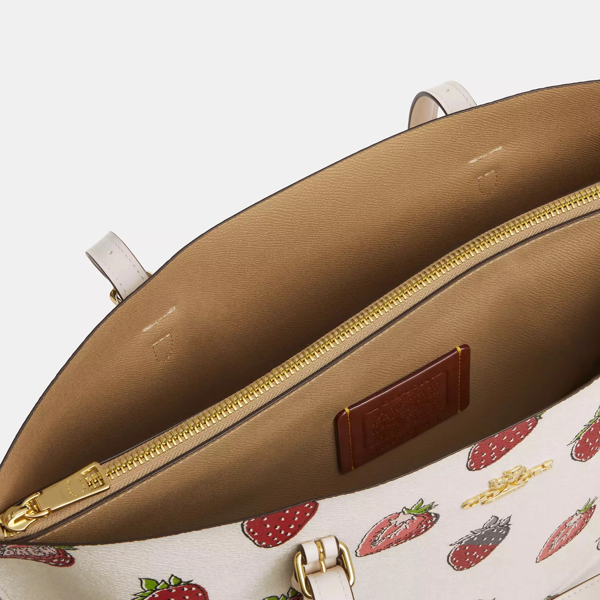 Coach Outlet Mollie Tote Bag With Strawberry Print