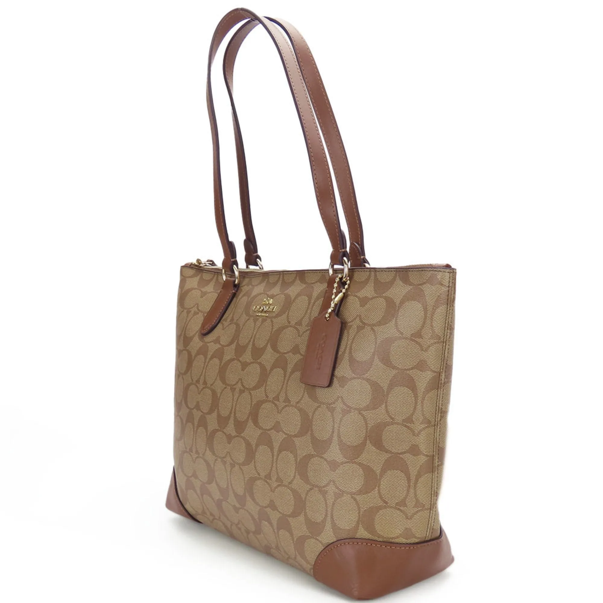 Coach Pvc Leather Tote Bag (Pre-Owned)
