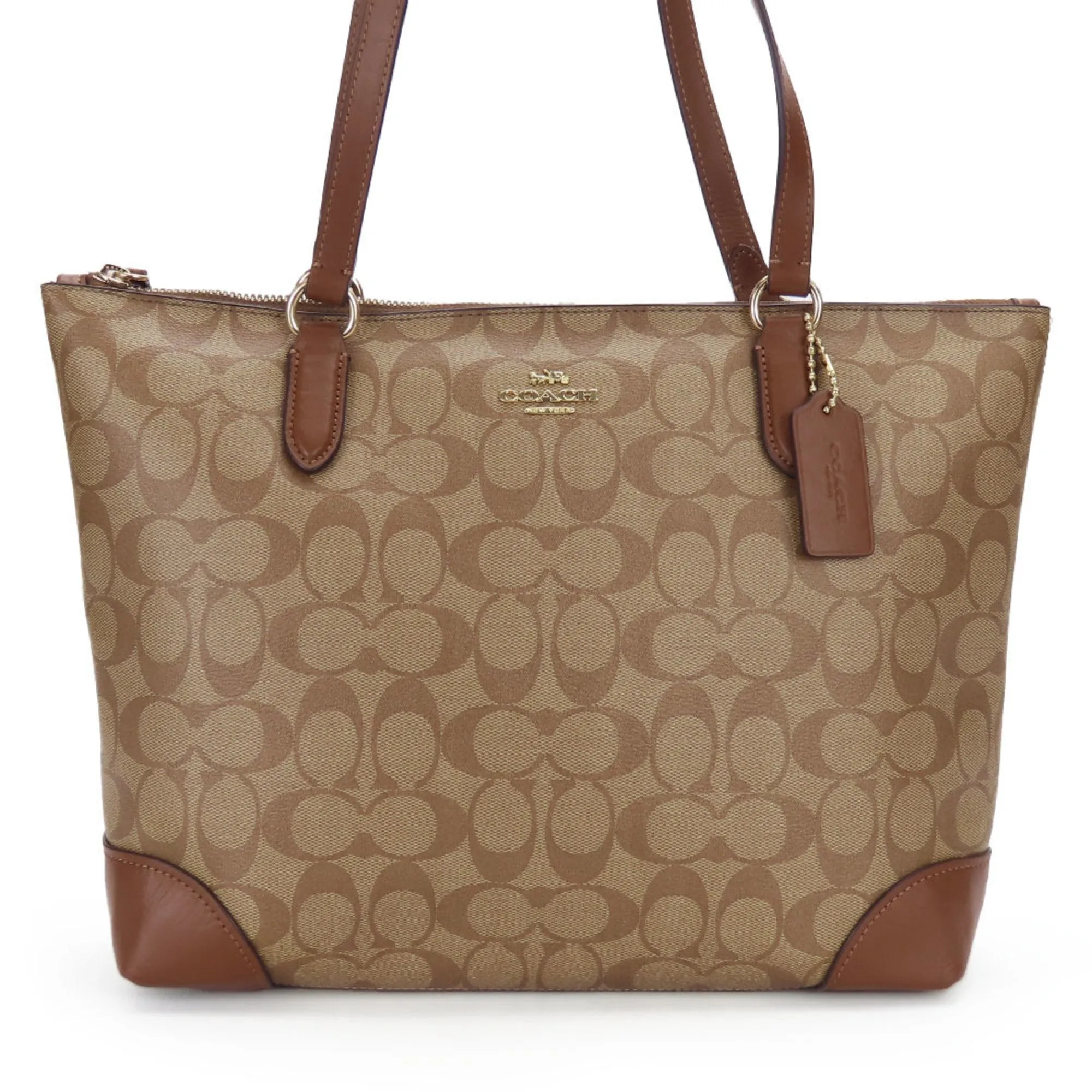 Coach Pvc Leather Tote Bag (Pre-Owned)