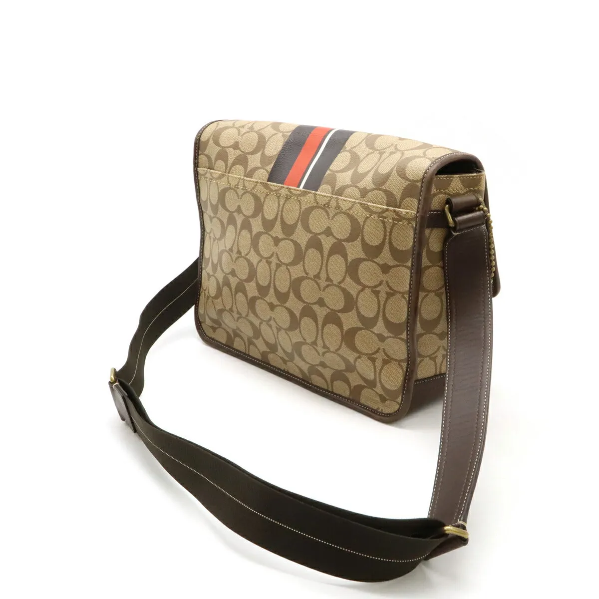 Coach Signature Heritage Stripe Messenger Bag