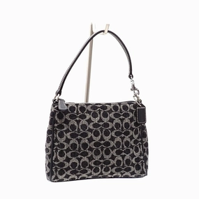 Coach Wool Leather Handbag Pouch (Pre-Owned)