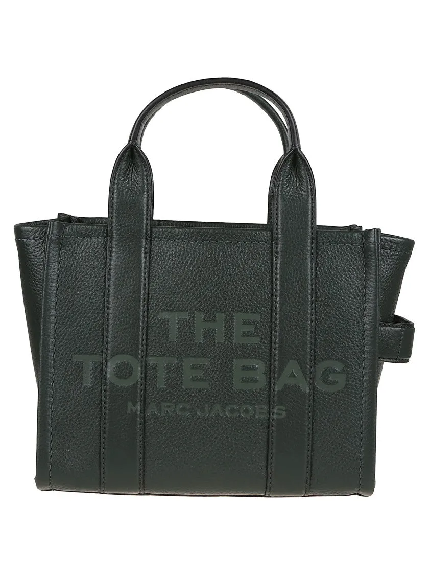 Compact Leather Tote With Removable Shoulder Strap