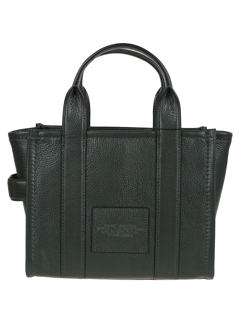 Compact Leather Tote With Removable Shoulder Strap