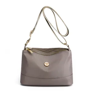 Contrast Oxford Nylon Lightweight Large Shoulder Bag