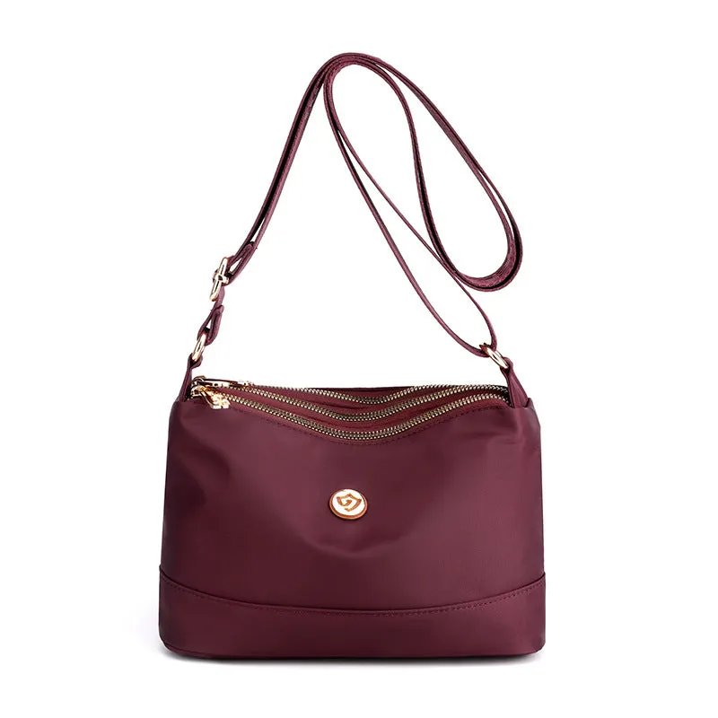 Contrast Oxford Nylon Lightweight Large Shoulder Bag