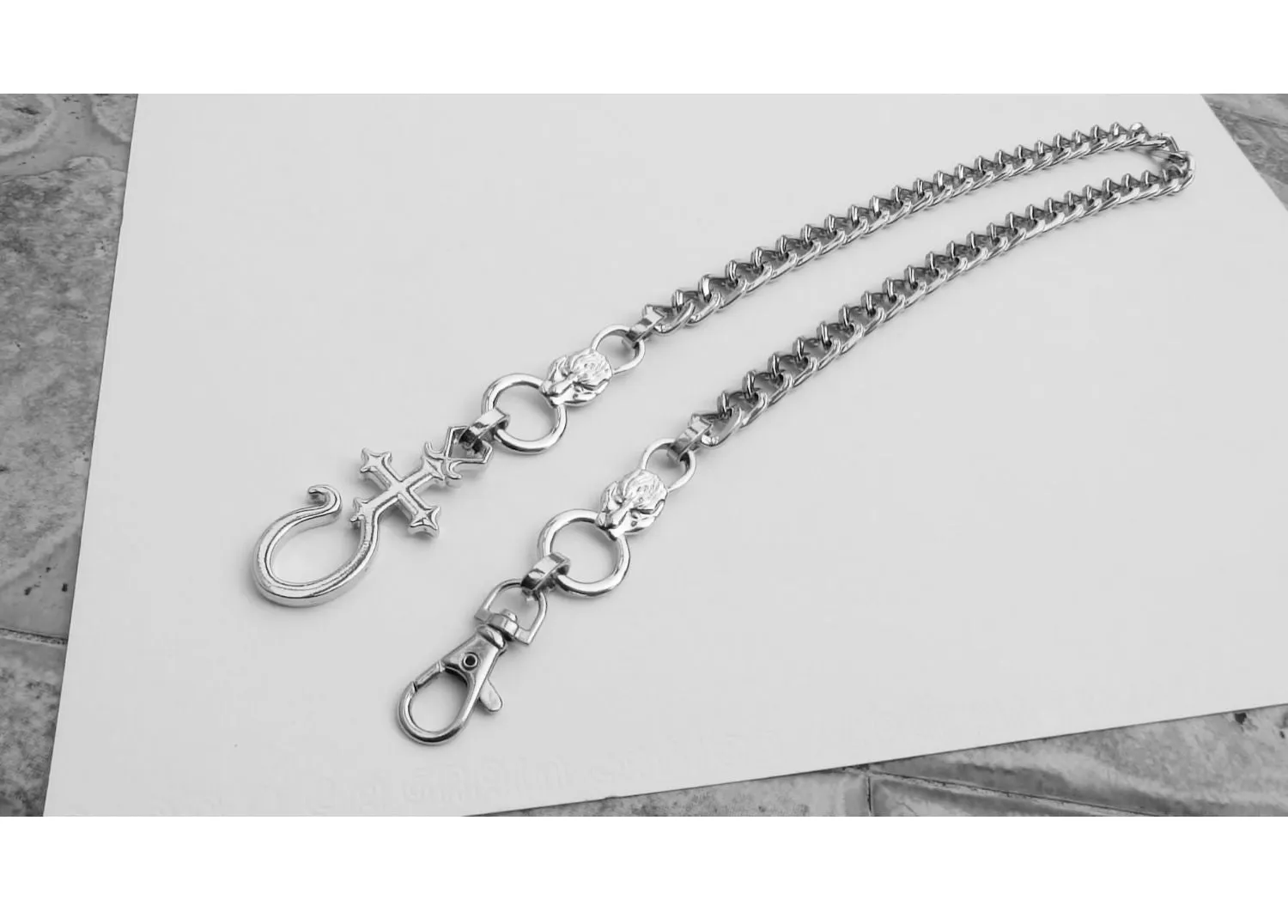 Cool Biker Wallet Chains For Men Silver Long Wallet Chain Mens Cross Pants Chain