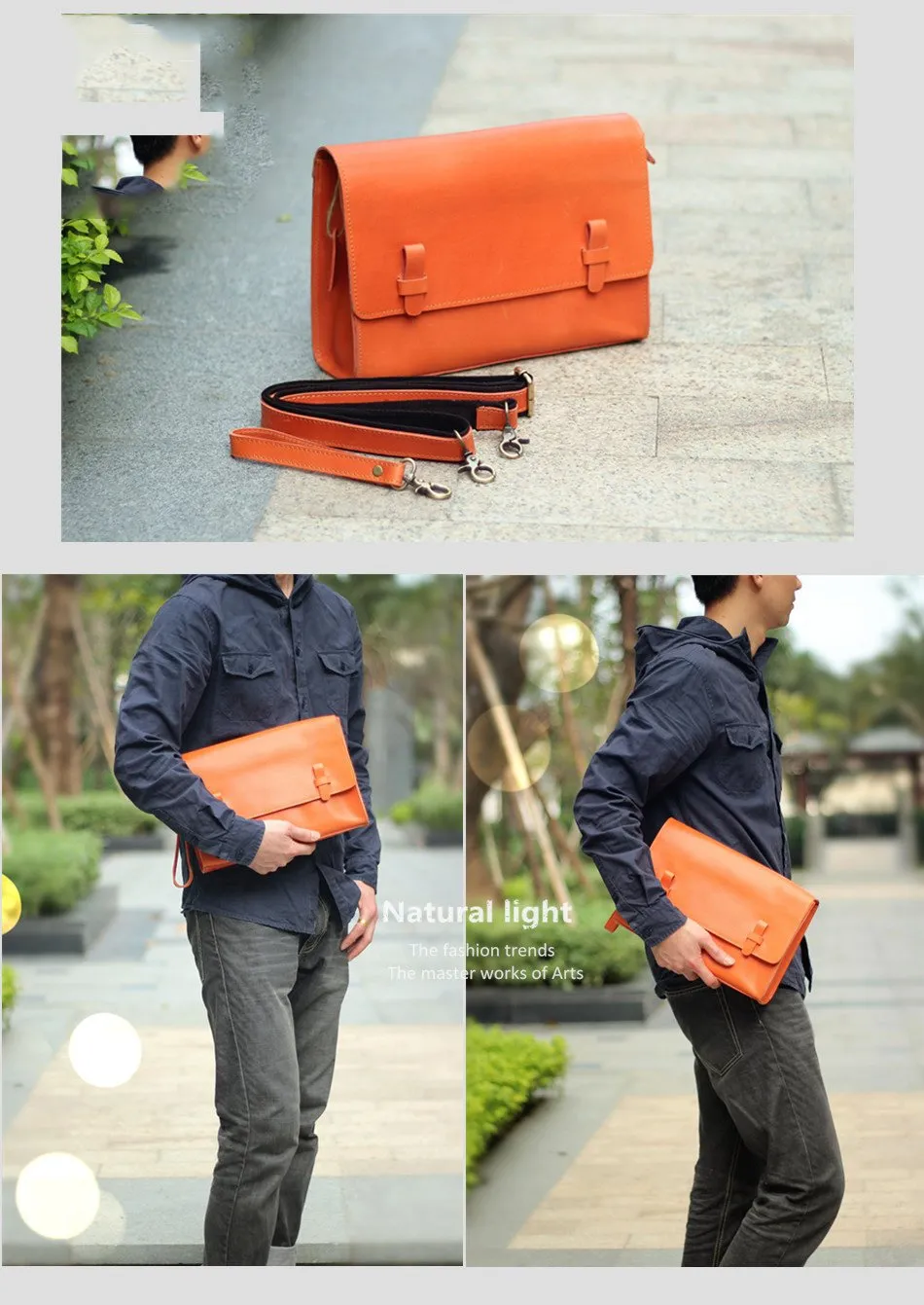 Cool Black Leather Mens 10" Postman Bag Small Messenger Bag Black Courier Bags For Men
