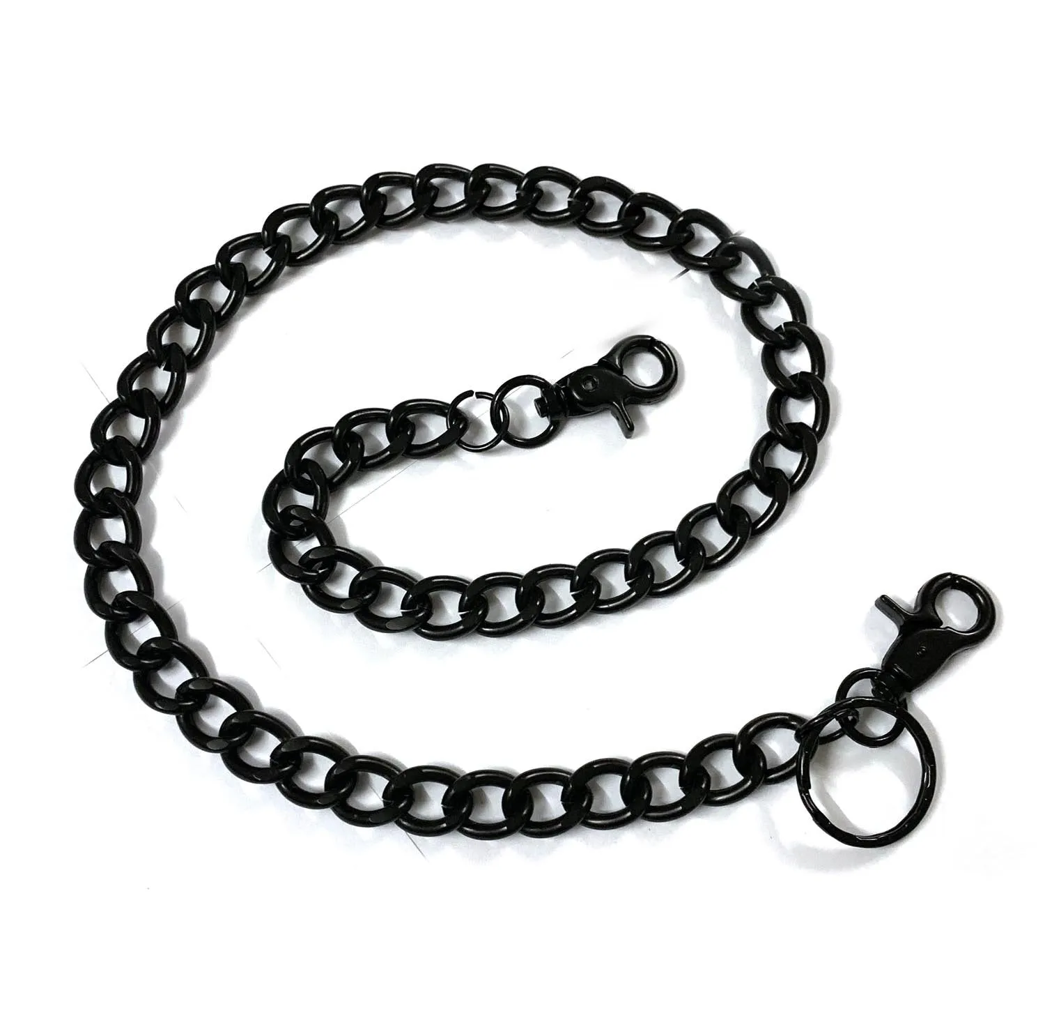 Cool Black Mens Biker Wallet Chain Punk Pants Chain Long Black Wallet Chain For Men