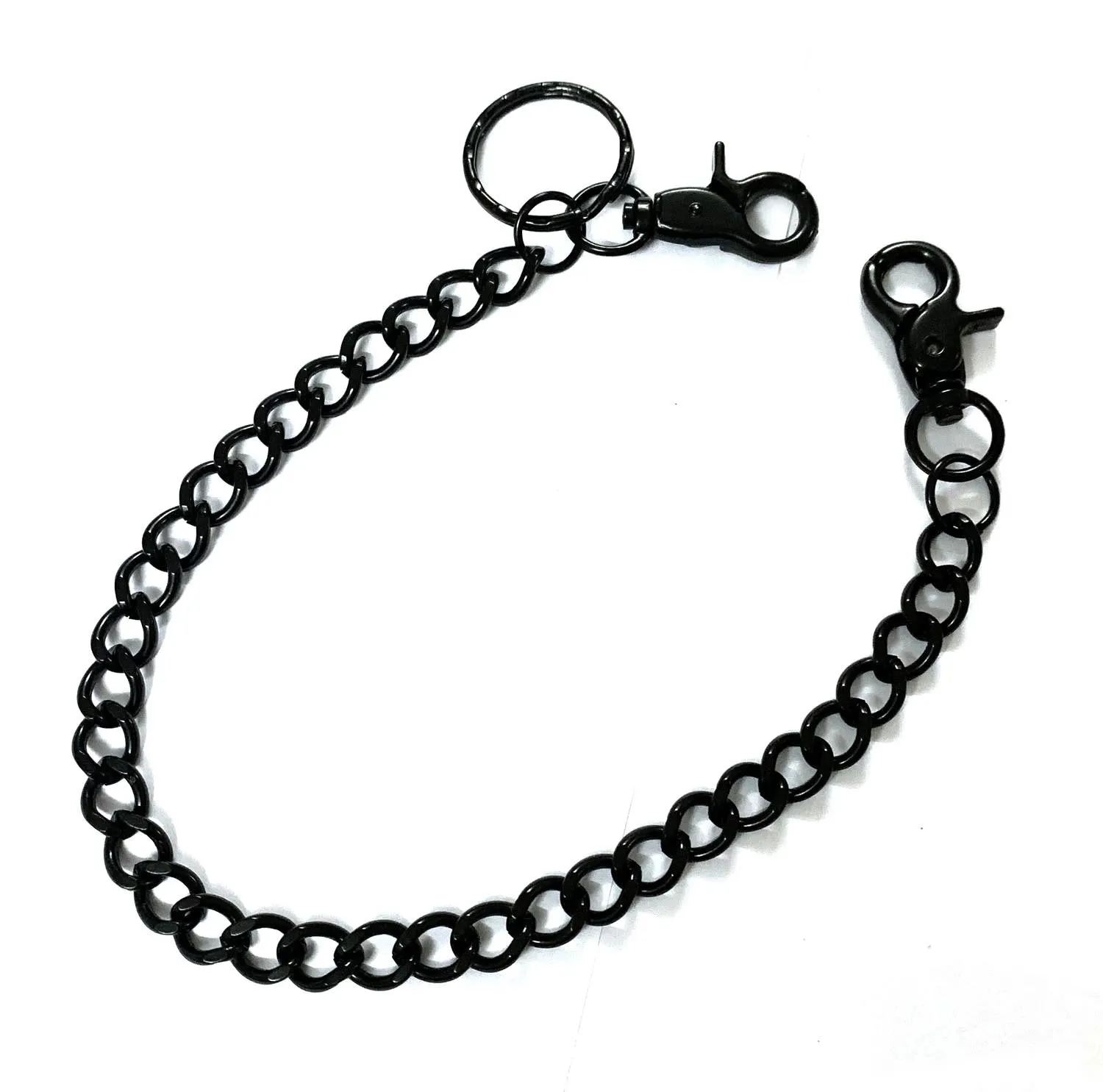Cool Black Mens Biker Wallet Chain Punk Pants Chain Long Black Wallet Chain For Men