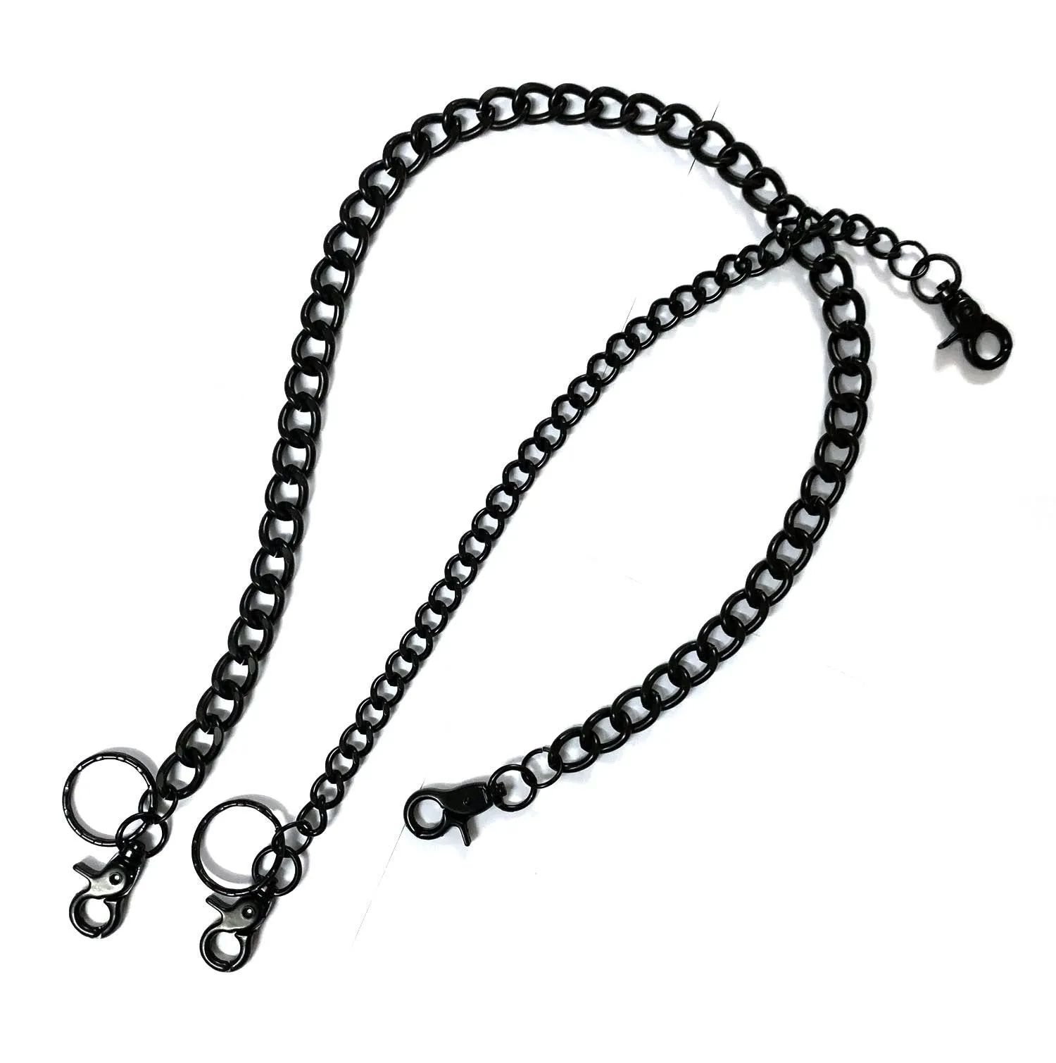 Cool Black Mens Biker Wallet Chain Punk Pants Chain Long Black Wallet Chain For Men