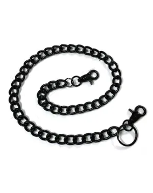 Cool Black Mens Biker Wallet Chain Punk Pants Chain Long Black Wallet Chain For Men