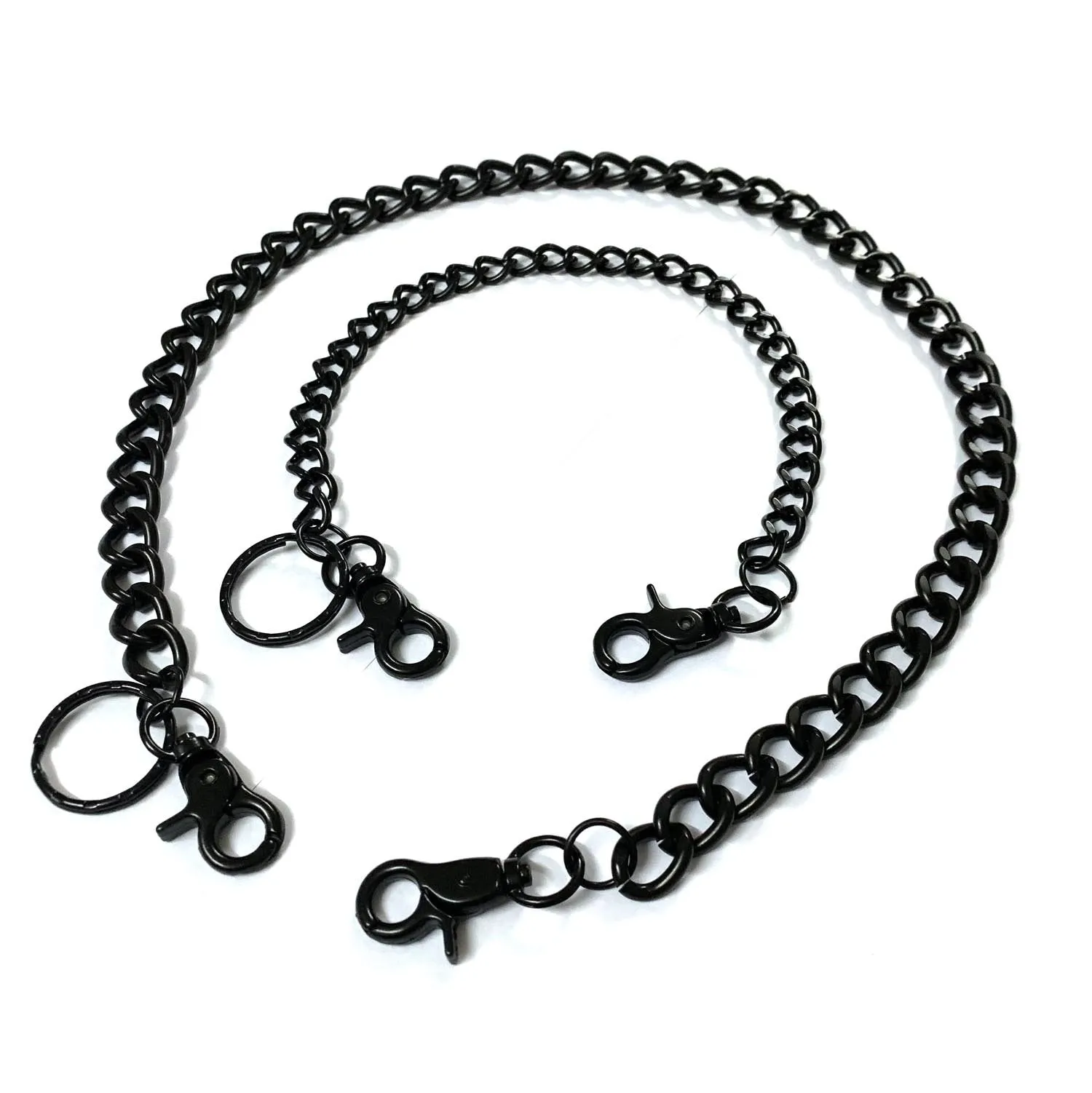 Cool Black Mens Biker Wallet Chain Punk Pants Chain Long Black Wallet Chain For Men