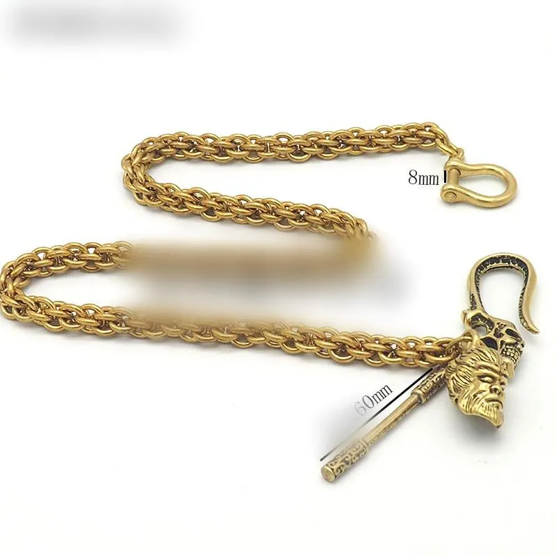 Cool Brass 18 Biker Wallet Chain Skull Key Chain Wallet Chain Pants Chain For Men